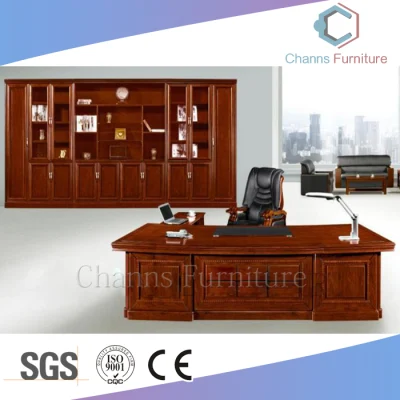 Hotel Furniture Paper Veneer Desk Office Table with Side Return (CAS